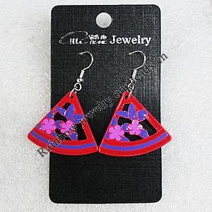 Ceramics Earring, Triangle 33x29mm, Sold by Group