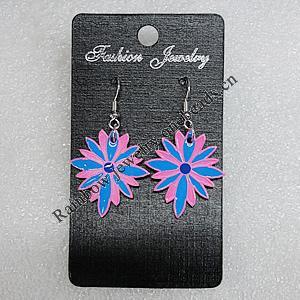 Ceramics Earring, Flower 29x26mm, Sold by Group