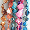 Natural Shell Beads, Mix colour, 18-20mm, Hole:About 1mm, Length:16-inch, Sold by Group
