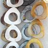Natural Shell Beads, Triangle, Mix colour, O:30mm I:16mm, Hole:About 1mm, Length:16-inch, Sold by Group