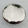 Jewelry findings, CCB Plastic Pendant Platina Plated, Flat Round 18mm Hole:1mm, Sold by Bag