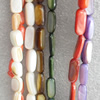 Natural Shell Beads, Mix colour, 5x13mm, Hole:About 1mm, Length:16-inch, Sold by Group
