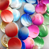 Natural Shell Beads, Flat Round, Mix colour, 30mm, Hole:About 1mm, Length:16-inch, Sold by Group