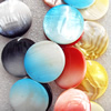 Natural Shell Beads, Flat Round, Mix colour, 25mm, Hole:About 1mm, Length:16-inch, Sold by Group
