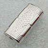 Jewelry findings, CCB Plastic Beads Platina Plated, Rectangle 26x13mm Hole:2.5mm, Sold by Bag