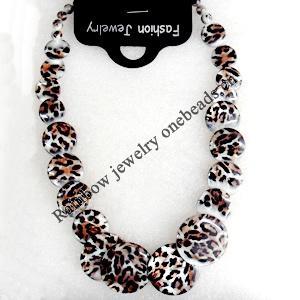 Shell Necklace, 15-28mm, Length:About 15.7-Inch, Sold by Strand