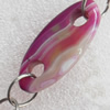 Agate Beads, Flat Oval, 28x59mm, Hole:Approx 8mm, Sold per 15.7-inch Strand