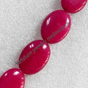 Agate Beads, Flat Oval, 18x25mm, Hole:Approx 1mm, Sold per 15.7-inch Strand