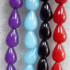Agate Beads, Teardrop, Mix Colour, 10x15mm, Hole:Approx 1mm, Length:15.7-inch, Sold by Group