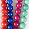 Agate Beads, Round, Mix Colour, 6mm, Hole:Approx 1mm, Length:15.7-inch, Sold by Group