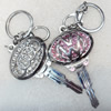 Zinc Alloy keyring Jewelry Chains, Mix style, 45x82mm, Length Approx:12cm, Sold by Group