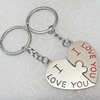 Zinc Alloy keyring Jewelry Chains, 45x42mm, Length Approx:90mm, Sold by Group