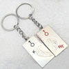 Zinc Alloy keyring Jewelry Chains, 24x48mm, Length Approx:10cm, Sold by Group