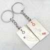 Zinc Alloy keyring Jewelry Chains, 24x48mm, Length Approx:10cm, Sold by Group