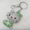 Zinc Alloy keyring Jewelry Chains, 45x48mm, Length Approx:12cm, Sold by Dozen