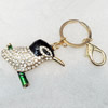 Zinc Alloy keyring Jewelry Chains, 45x47mm, Length Approx:10cm, Sold by Dozen