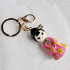Zinc Alloy keyring Jewelry Chains, 30x65mm, Length Approx:13cm, Sold by Dozen