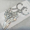 Zinc Alloy keyring Jewelry Chains, 27x76mm, Length Approx:15cm, Sold by Dozen