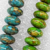 Turquoise Beads，Mix Colour, Rondelle, 10x6mm, Hole:Approx 1mm, Sold by KG