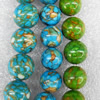 Turquoise Beads，Mix Colour, Round, 6mm, Hole:Approx 1mm, Length:16-inch, Sold by Group