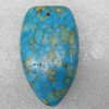 Turquoise Pendant，26x45mm, Hole:Approx 2mm, Sold by PC