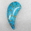 Turquoise Pendant，23x53mm, Hole:Approx 2mm, Sold by PC