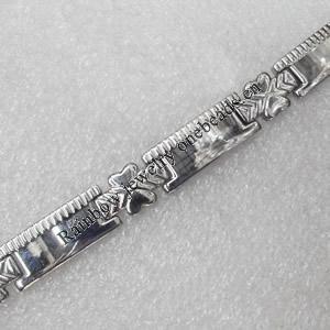 Stainless Steel Bracelet, wideth:10mm, Sold per 7.8-inch Strand