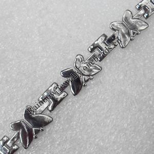 Stainless Steel Bracelet, wideth:10mm, Sold per 7.8-inch Strand