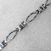 Stainless Steel Bracelet, wideth:9mm, Sold per 7.8-inch Strand
