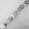 Stainless Steel Bracelet, wideth:12mm, Sold per 7.8-inch Strand