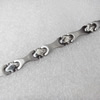 Stainless Steel Bracelet, wideth:8mm, Sold per 7.8-inch Strand