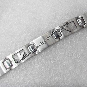 Stainless Steel Bracelet, wideth:12mm, Sold per 7.8-inch Strand