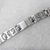 Stainless Steel Bracelet, wideth:12mm, Sold per 7.8-inch Strand