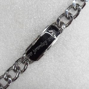 Stainless Steel Bracelet, wideth:15mm, Sold per 7.8-inch Strand