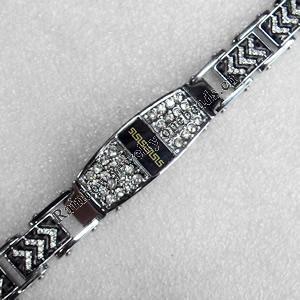 Stainless Steel Bracelet, wideth:16mm, Sold per 7.8-inch Strand