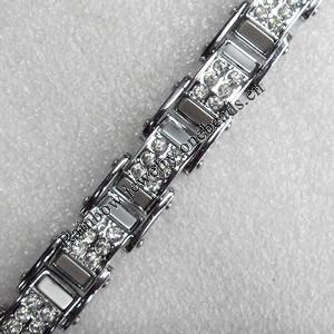 Stainless Steel Bracelet, wideth:15mm, Sold per 7.8-inch Strand