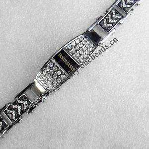 Stainless Steel Bracelet, wideth:17mm, Sold per 7.8-inch Strand