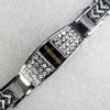 Stainless Steel Bracelet, wideth:17mm, Sold per 7.8-inch Strand