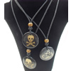 Tibetan Yak Bone Necklace，Mix Style, 30mm，Length:16-inch, Sold by Group