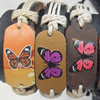 Painted Cowhide Bracelet, wideth:12mm, Length:17cm, Sold by Dozen