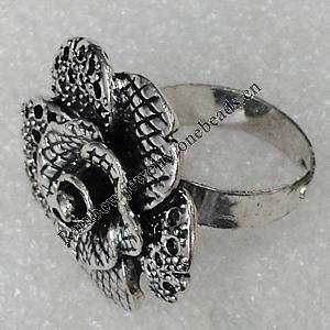 Alloy Ring, Flower 27mm, Sold by Group