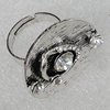 Alloy Ring, 30x28mm, Sold by Group