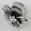 Alloy Ring, Flower 32mm, Sold by Group