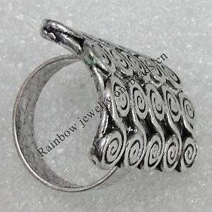 Alloy Ring, Twist Rectangle 30x22mm, Sold by Group
