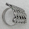 Alloy Ring, Twist Rectangle 30x22mm, Sold by Group
