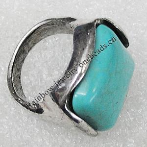 Alloy Ring, Square 23mm, Sold by Group