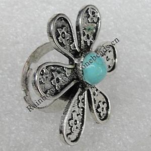 Alloy Ring, Flower 39mm, Sold by Group