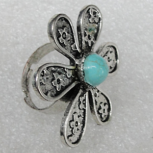 Alloy Ring, Flower 39mm, Sold by Group