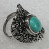 Alloy Ring, 40x24mm, Sold by Group