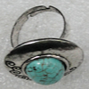 Alloy Ring, Oval 25x28mm, Sold by Group